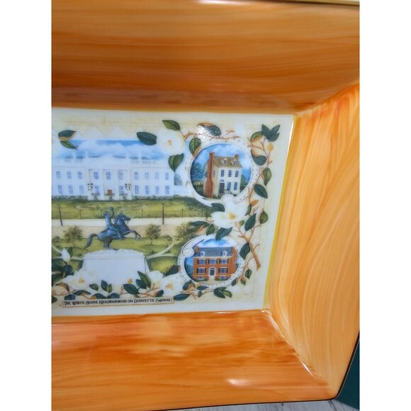 Limoges White House neighborhood tray porcelain historical association new Lafay - Picture 5 of 8